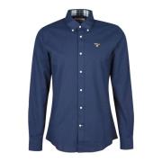 Eigentijds Oxford Katoenen Overhemd Barbour , Blue , Heren