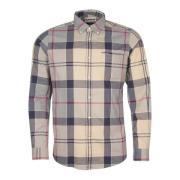 Glendale Getailleerd Overhemd Jurk Tartan Barbour , Beige , Heren