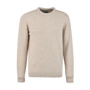 Grijze Sweaters met Klassiek Crewneck Design Barbour , Beige , Heren