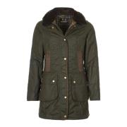 Winter Bower Waxjas Barbour , Green , Dames