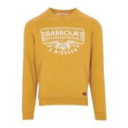 Vintage Loopback Katoenen Sweatshirt Barbour , Yellow , Heren
