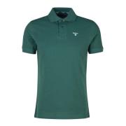 Tartan Pique Polo Shirt Green Gables-S Barbour , Green , Heren