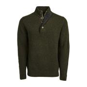 Groene Half-Zip Coltrui met Patches Barbour , Green , Heren