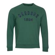 Tartan Logo Crew Sweatshirt Barbour , Green , Heren