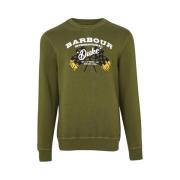 Vintage Green Famous Duke Sweatshirt Barbour , Green , Heren