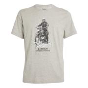 Vintage-geïnspireerd Albie T-Shirt Barbour , Gray , Heren