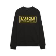 Sweatshirt met groot logo en raglanmouwen Barbour , Black , Heren