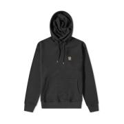 Zwarte katoenen hoodie met Phoenix-patch Belstaff , Black , Heren