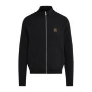 Zwarte Sweatshirt met volledige rits Belstaff , Black , Heren