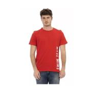 Rode Katoenen T-Shirt met Voorkant Print Bikkembergs , Red , Heren