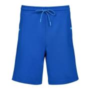 Blauwe Katoenen Knoop Shorts voor Mannen Bikkembergs , Blue , Heren