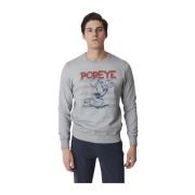 Popeye Sweatshirt Bob , White , Heren