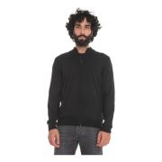 Wollen Cardigan met Rits Boss , Black , Heren