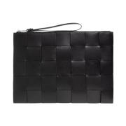 Clutch TasLarge handClutch Tas Bottega Veneta , Black , Heren