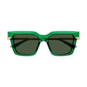 Rechthoekige zonnebril Bv1242S - 001 Bottega Veneta , Green , Dames