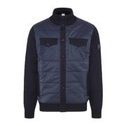 Donkerblauwe Wollen Vest Bugatti , Blue , Heren