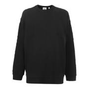 Stijlvolle Zwarte Sweatshirt voor Heren Burberry , Black , Heren