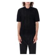 Zwart Check Oversized Polo Shirt Burberry , Black , Heren