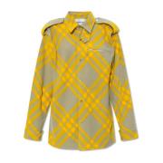 Geruite overhemd Burberry , Yellow , Dames