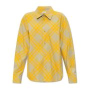 Geruite overhemd Burberry , Yellow , Dames