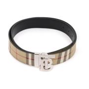 Omkeerbare Riem met ruitpatroon Burberry , Beige , Heren