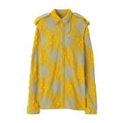 Geruit Patroon Overhemd Burberry , Yellow , Dames