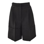 Zwarte Mohair Shorts Burberry , Black , Heren