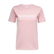 Rosa Katoenen T-Shirt - Regular Fit Burberry , Pink , Dames