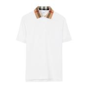 Vintage Check Polo Shirt Burberry , White , Heren