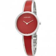 Rood wijzerplaat quartz horloge met stalen armband Calvin Klein , Red ...