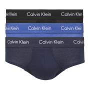 Heren 3-Pack Briefs, Zwart, Kobalt, Blauw Calvin Klein , Gray , Heren