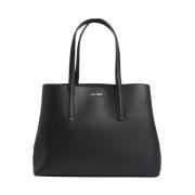 Stijlvolle zwarte tote tas voor vrouwen Calvin Klein , Black , Dames