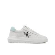 Chunky Cupsole Laceup Sneakers Calvin Klein , White , Dames