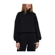 Comfortabele Zwarte Logo Sweatshirt Calvin Klein , Black , Dames