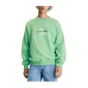 Oversized Monologo Sweatshirt met ronde halslijn Calvin Klein , Green ...