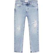 Blauwe Distressed Jeans voor Heren Calvin Klein , Blue , Heren