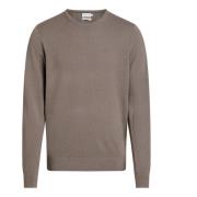 Merino Wol Crew Neck Sweater Calvin Klein , Beige , Heren