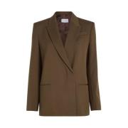 Damesblazer met Dubbele Rij Knopen Calvin Klein , Brown , Dames