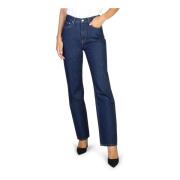 Dames Jeans met Ritssluiting in Effen Kleur Calvin Klein , Blue , Dame...