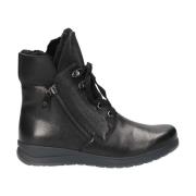 black casual closed booties Caprice , Black , Dames