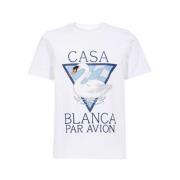Bedrukt Logo Katoenen T-Shirt - Wit Casablanca , White , Heren