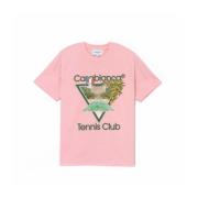 Bedrukt Logo Katoenen T-Shirt - Rozen Casablanca , Pink , Heren