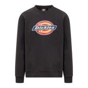 Logo Print Crew Neck Sweatshirt Dickies , Black , Heren