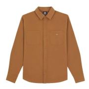 Bruine Duck Canvas Overhemd Dickies , Brown , Heren