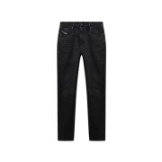 Slimfit-jeans Diesel , Black , Heren