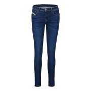 2018 Slandy-matala 09c19 Super Skinny Fit Jeans Diesel , Blue , Dames