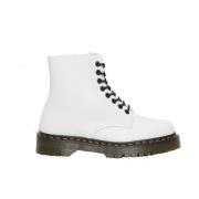 Leren veterschoenen Dr. Martens , White , Dames