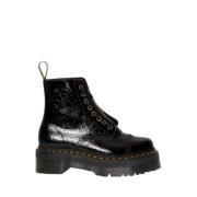 Zwarte Distressed Patent Laarzen Dr. Martens , Black , Dames