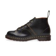 Vintage Zwarte Gladde Kerklaarzen Dr. Martens , Black , Heren