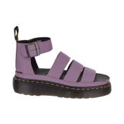 Stijlvolle platte sandalen voor vrouwen Dr. Martens , Purple , Dames